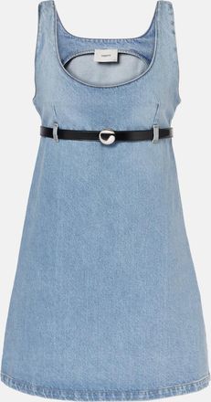 Coperni Abito corto di jeans con cintura