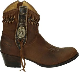 Sendra Western Bruine Leren Laarzen - Dames - Cowboylaarzen - Bruin - 36 EU - Leer - Schoenen