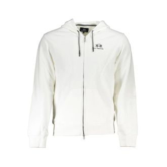 La Martina Hoodies & sweatvesten, Heren, Wit, XL, Katoen, Elegante Witte Hoodie voor Mannen