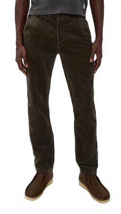 Taylor Stitch Carnegie Straight Pant In Fatigue Olive Corduroy