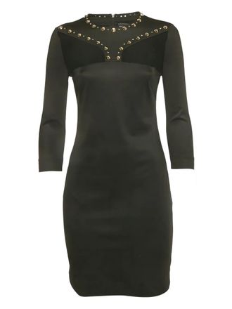 Cavalli stud mesh mini dress - Black