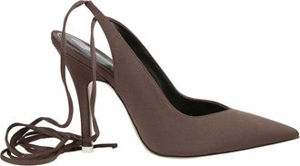 The Attico Schoenen, Dames, Bruin, 37 EU, Pumps met Puntige Neus en Hoge Hak