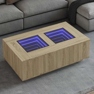 vidaXL Vidaxl - Mesa De Centro Con Infinity Led Roble Sonoma 116x69x40 Cm