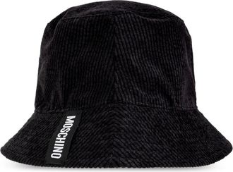 Moschino Accessoires, unisex, Zwart, S, Polyester, Omkeerbare bucket hat
