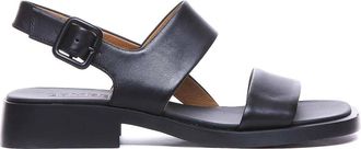 Camper Black dana sandals buckle open
