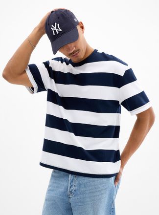 Le 31 Mens Club-stripe T-shirt Comfort fit