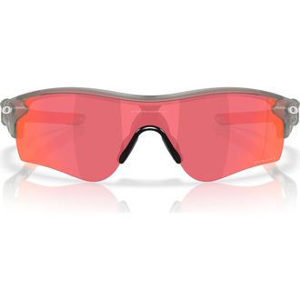 Oakley 38mm RadarLock Path Wrap Sunglasses in Shiny Grey/Coral at Nordstrom