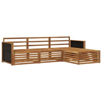 vidaXL Vidaxl Set Di Divani Da Esterno 4 Pz Naturale Legno Di Acacia