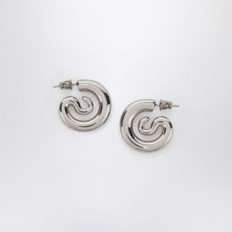 Panconesi Serpent Hoops Extra Small earrings in silver tone