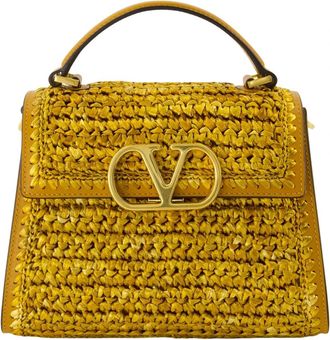 Valentino Garavani VSling Small Top Handle Bag - Dames - Handtassen - Geel - ONE Size - Leer - Tassen