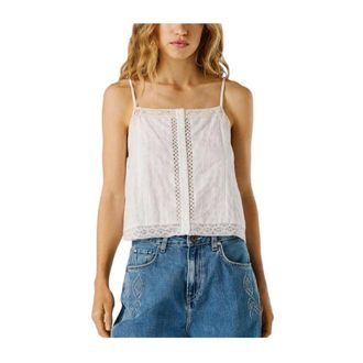 Pepe Jeans London Sleeveless Tops, female, White, Size: XS Daola Blouse