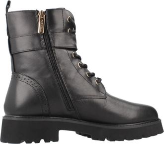 Carmela Bot&iacute;n Sra - Dames - Veterlaarzen - Zwart - 37 EU - Leer - Schoenen