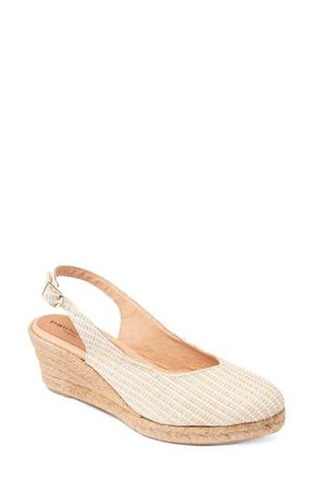 Patricia Green Poppy Slingback Espadrille Wedge in Natural Striped Raffia at Nordstrom, Size 10