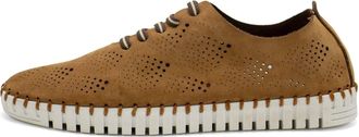 Eric Michael Womens Annie Whipstitch Detail Shoes In Tan