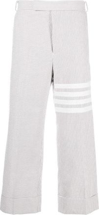 Thom Browne Wijde broek - Heren - Wijde Broeken - Grijs - M - Broeken