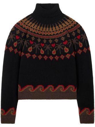 Alanui Sweet Winter Turtleneck Patterned Sweater