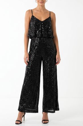 Rachel Roy Sequin Tara Ruffle Jumpsuit