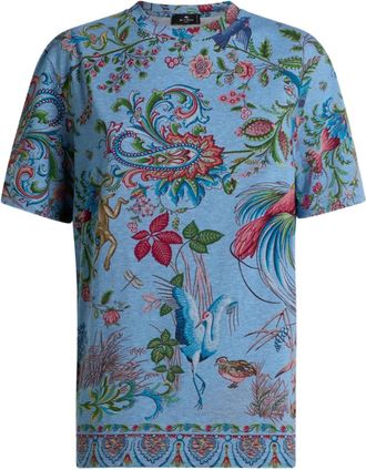 Etro T-shirt con stampa - Blu