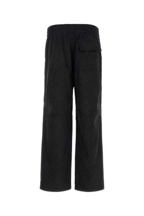 Burberry Mens Black Nylon Pant Blackipcheck Exterior: Pantaloni