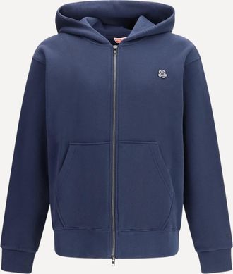 Kenzo Boke Flower embroidered zip Hoodie Male XL