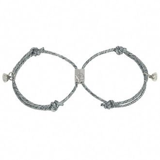 Generic Valentines Magnetic Couple Bracelets, Mutual Attraction Relationship Matching Friendship Rope Braided Bracelet Set Gift For Women Men friend friend Lo