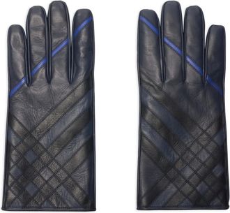 Burberry Leren handschoenen - Blauw