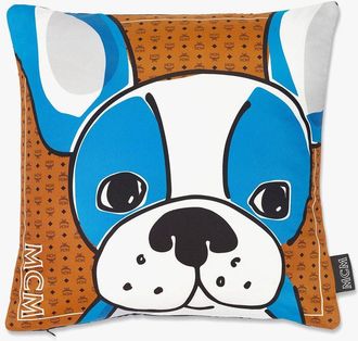 MCM M Pup Monogram Print Cushion