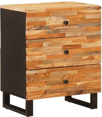 vidaXL Mueble Cama Marr&oacute;n 50 X 33 X 62 Cm Madera De Mango Maciza Vidaxl