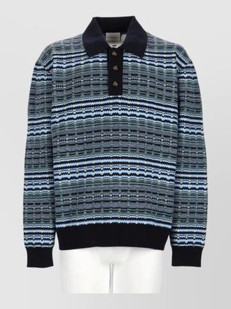 Dr&ocirc;le de Monsieur polo shirt cuffs and hem detail