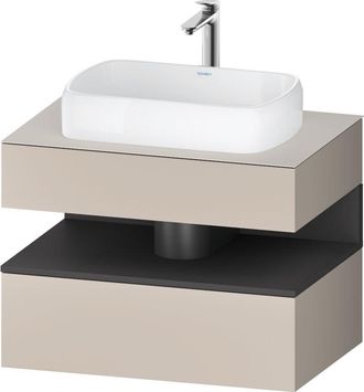 Duravit Duravit - Qatego Consola Mueble Bajo Lavabo, 1 Extra&iacute;ble, 1 Caj&oacute;n