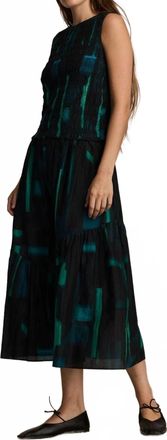 M.Patmos Larson Skirt In Block Jade Print