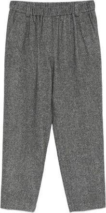 Antonelli Herringbone-pattern Elasticated-waistband Trousers