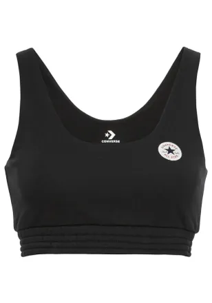 Converse Sport-BH CONVERSE WOMENS CONVERSE RETRO CHUCK TAYLOR, Damen, Gr. L, N-Gr, schwarz, Obermaterial: 80% Baumwolle, 20% Polyester, BHs Sport-BH, f&uuml;r beque