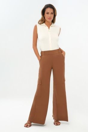 Anatomie Herron Woven Cargo Wide Leg Pull-On Pant in Brunette at Nordstrom, Size X-Large