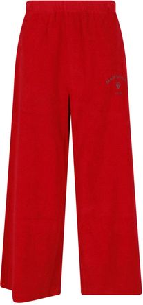 Maison Margiela Red Cotton Terry Straight-Leg Sweatpants