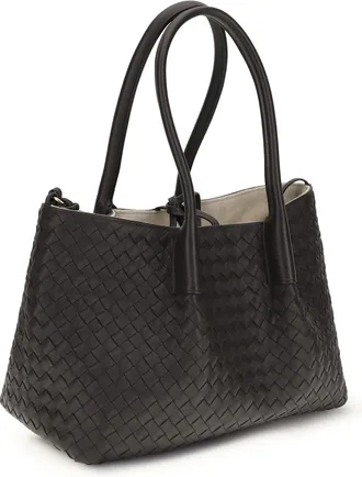 Bottega Veneta Womens Tote Bag Pinacoteca Espresso-Ecru Calf Leather Shoulder Espresso/ecru