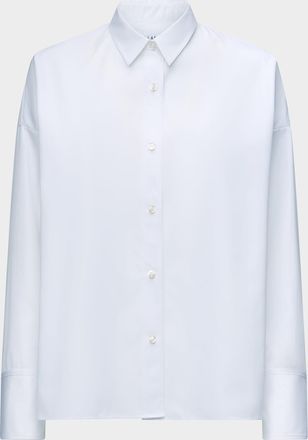 C&acirc;llas Milano Sirene Button-Down Silk Twill Scarf Shirt