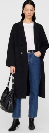 Anine Bing Dylan Cashmere Blend Coat in Black at Nordstrom, Size X-Large