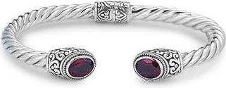Samuel B. Oval Blue Topaz Open Cuff Bracelet in Garnet at Nordstrom Rack