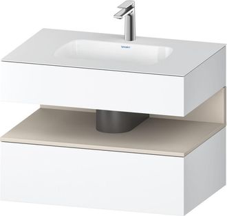 Duravit Qatego Lavabo Encastrado Con Base De Lavabo Consola, - Duravit