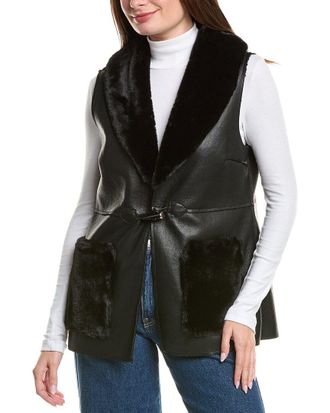 La Fiorentina Faux Leather Vest