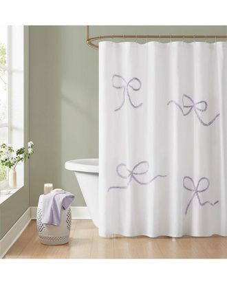 Truly Soft Textured Bow Shower Curtain