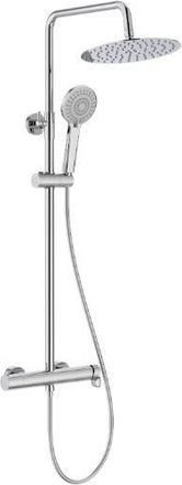 Roca Roca - Columna De Ducha Monomando Vega Plus Round Cromado Con Altura Regulable