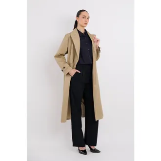 Orolay Maxi Oversized Trench Coat in Khaki at Nordstrom, Size X-Small
