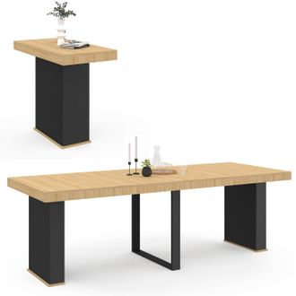 IDMarket Consola Extensible Eden 10 Personas 235cm Madera Y Negro