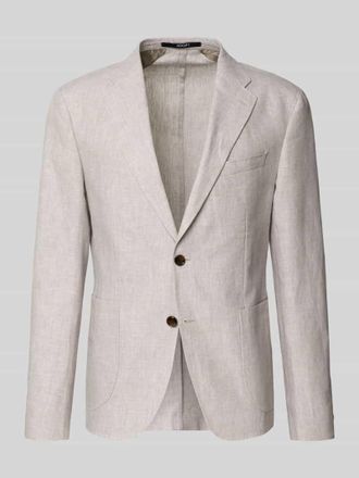 Joop Slim Fit 2-Knopf-Sakko aus Leinen Modell Hoverest in Beige, Gr&ouml;&szlig;e 102