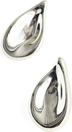 Madewell Droplet Stud Earrings in Warm Silver at Nordstrom