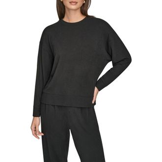 DKNY Dropped Shoulder Sweatshirt in Black at Nordstrom, Size X-Large