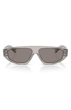 Prada 58mm Irregular Sunglasses in Grey Transparent /Dark Grey at Nordstrom