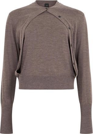 Pinko Cardigan Tallin - - Knitwear - Donna - Marrone - M